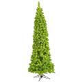 Vickerman 7.5 ft. x 35 in. Flocked Lime Pencil Tree with 300 Lime Dura LED Mini Light K168576LED